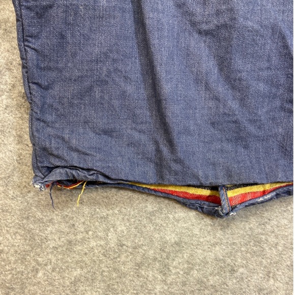 Vintage Montgomery Ward Denim Vest Blanket Lined Authentic Distressed Mens XL - Picture 4 of 10